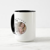 Mug Typographie de photo d'anniversaire de fille moder (Devant gauche)