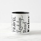 Mug Typographie de retraite Mots de retraite inspirés (Centre)