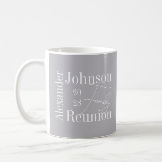 Mug Typographie de réunion familiale moderne personnal (Gauche)