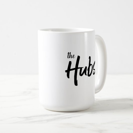 Mug Typographie de script de brosse moderne Hubs (Devant droit)