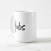 Mug Typographie de script de brosse moderne Hubs (Devant gauche)