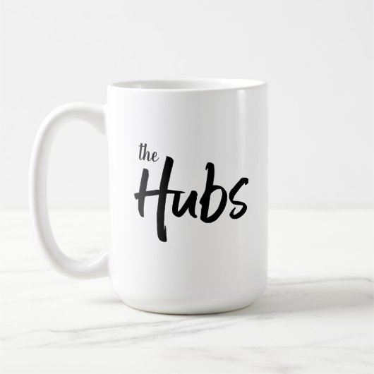 Mug Typographie de script de brosse moderne Hubs (Gauche)