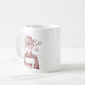 Mug Typographie de script de Noël Joyeux Personnalisé (Devant gauche)