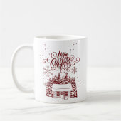 Mug Typographie de script de Noël Joyeux Personnalisé (Gauche)