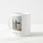 Mug Typographie de script de photo de famille élégante (Devant gauche)