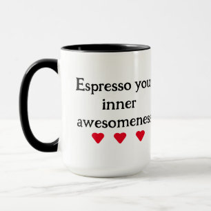 Mug typographie de script minimaliste moderne en noir