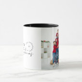 Mug Typographie de script moderne 1 photo Noël (Centre)