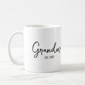 Mug Typographie de script noir année de fondation de g (Gauche)