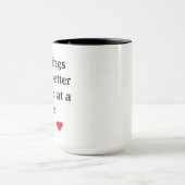 Mug typographie de script noir et blanc minimale (Centre)