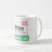 Mug Typographie de sensibilisation à la pollution en p (Devant droit)