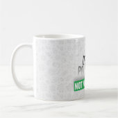 Mug Typographie de sensibilisation à la pollution en p (Gauche)