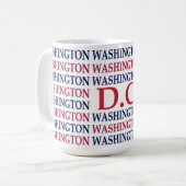 Mug Typographie de Washington DC (Devant gauche)