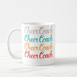 Mug Typographie d'entraîneur de cheer pour l'entrepris