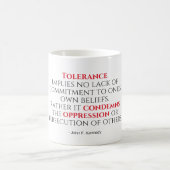 Mug Typographie des devis de tolérance JFK (Centre)