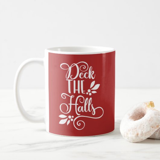 Mug Typographie des fêtes de décoration de salle (Avec donut)