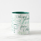 Mug Typographie des noms de combo-Mug verts (Centre)