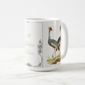 Mug Typographie Des Oiseaux De Grue Il Faut Deux (Devant droit)