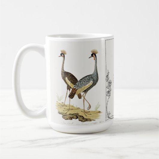 Mug Typographie Des Oiseaux De Grue Il Faut Deux (Gauche)