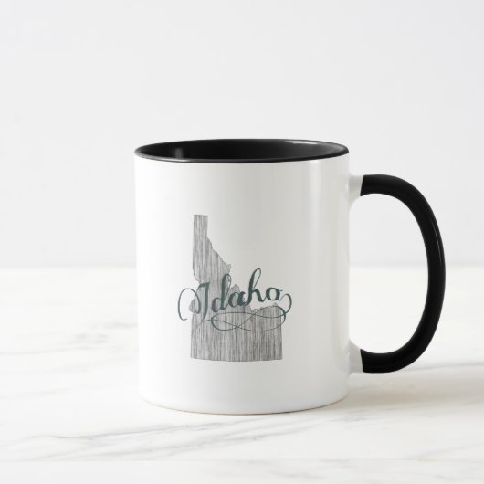 Mug Typographie d'état de l'Idaho (Droite)