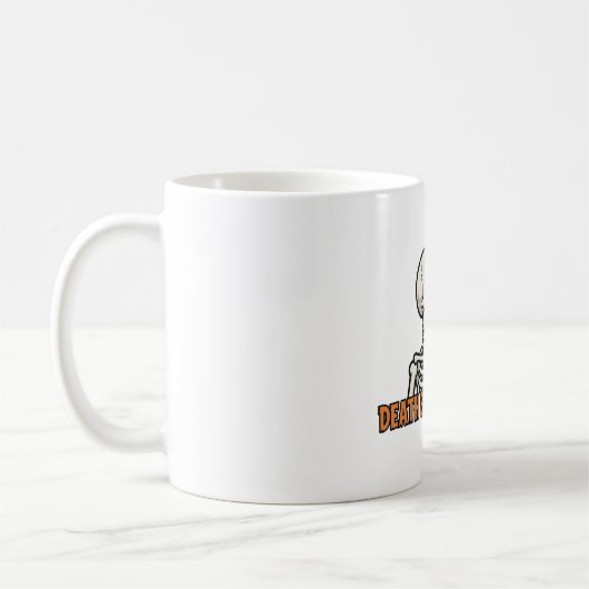 Mug Typographie d'Halloween Café Squelette Avant Décès (Gauche)