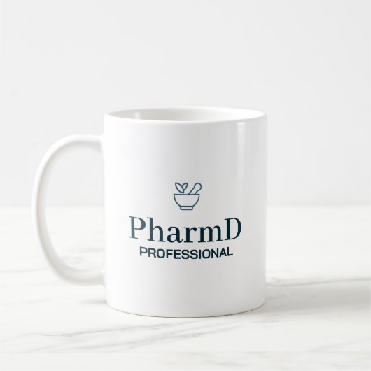 Mug Typographie d'identité professionnelle PharmD (Gauche)