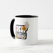 Mug Typographie d'illustration Good Vibes (Devant gauche)