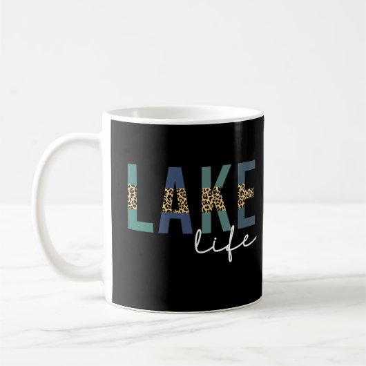 Mug Typographie d'impression de Lake Life Cheetah (Gauche)