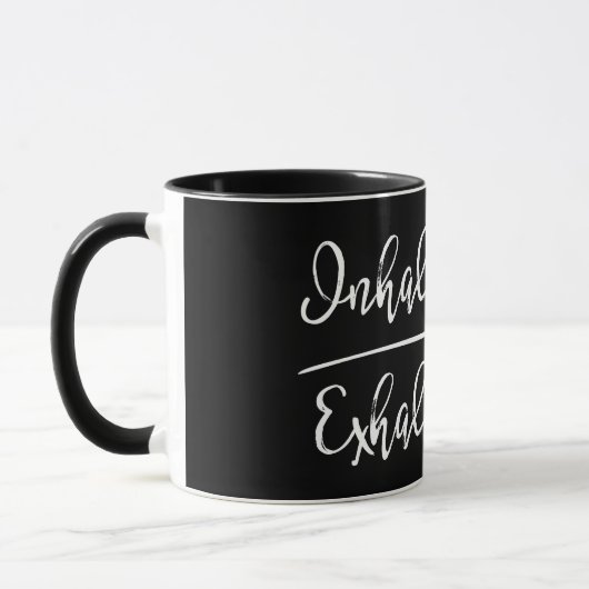 Mug Typographie d'Inhale Exhale (Gauche)