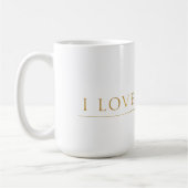Mug Typographie dorée I Love You (Gauche)