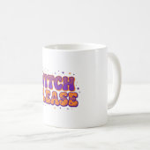 Mug Typographie drôle d'Halloween Witch Please (Devant droit)