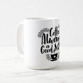 Mug Typographie du café (Devant gauche)