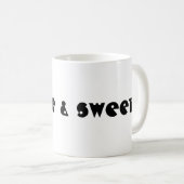 Mug Typographie du café et des sucreries (Devant droit)