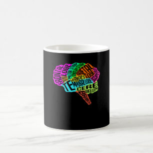 Mug Typographie du cerveau RN infirmière en soins inte