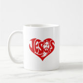 Mug Typographie du cœur de Jésus (Gauche)
