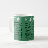 Mug Typographie du GOLF (Devant gauche)