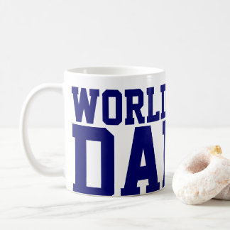 Mug Typographie du sport bleu foncé Meilleur papa du m