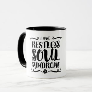 Mug Typographie du syndrome de l'âme sans repos Hippie