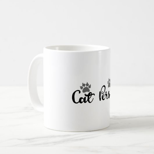 Mug Typographie d'une personne de chat (Devant gauche)
