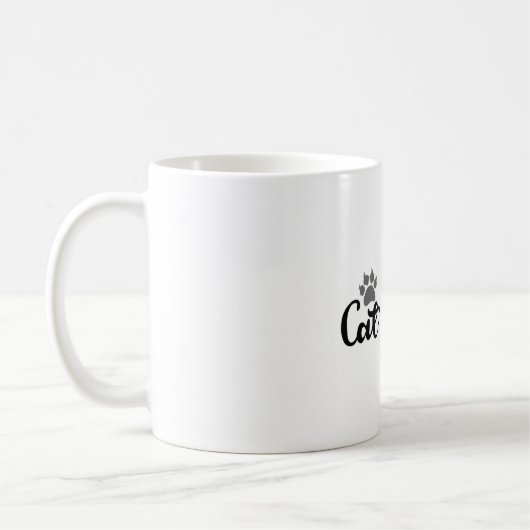 Mug Typographie d'une personne de chat (Gauche)