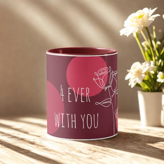 Mug Typographie élégante "4ever With You"