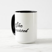 Mug Typographie "Elle Persiste" Phrase Politique (Devant gauche)