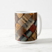 Mug Typographie en bois et collage d'art 2 (Devant droit)