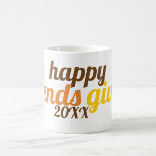 Mug Typographie en gras Friendsgiving 2019 couleur d'a