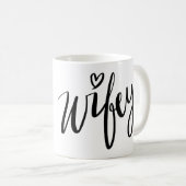 Mug Typographie en lettres de manuscrit de main (Devant droit)