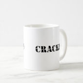Mug Typographie expressive craquée Fun Noir et Blanc (Devant droit)