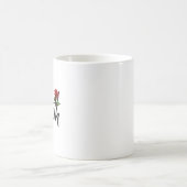 Mug Typographie Faith Black avec rose (Centre)