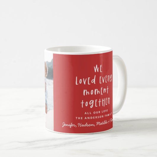 Mug typographie familiale minimale moderne vacances ph (Devant droit)