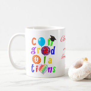 Mug Typographie Félicitations Diplômé