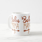 Mug Typographie Flèche Plume Boho Mama (Devant gauche)