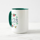 Mug Typographie florale de Frida Kahlo | (Devant gauche)